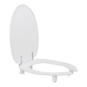 Pressalit Toilet Seat Dania, Open Front, Cover, 50mm Raised - White